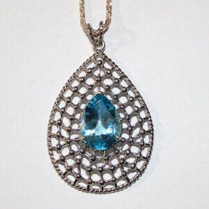 Sterling Silver Topaz Necklace